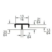 13/16" White T-Molding, with Lip