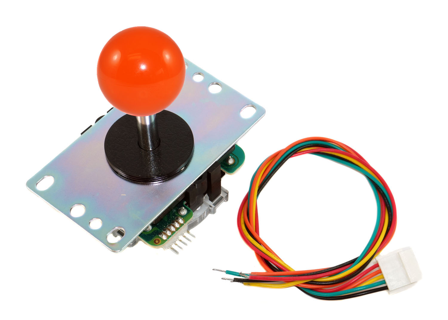 Sanwa Joystick 4/8-way with Orange Ball Top