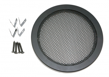 4 Pcs 3.7 Black Round Speaker Grills Cover Case Circle Audio Accessories with Screws 