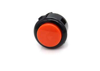 sanwa-snap-in-button-orange-with-black-bezel-OBSF-24-KO