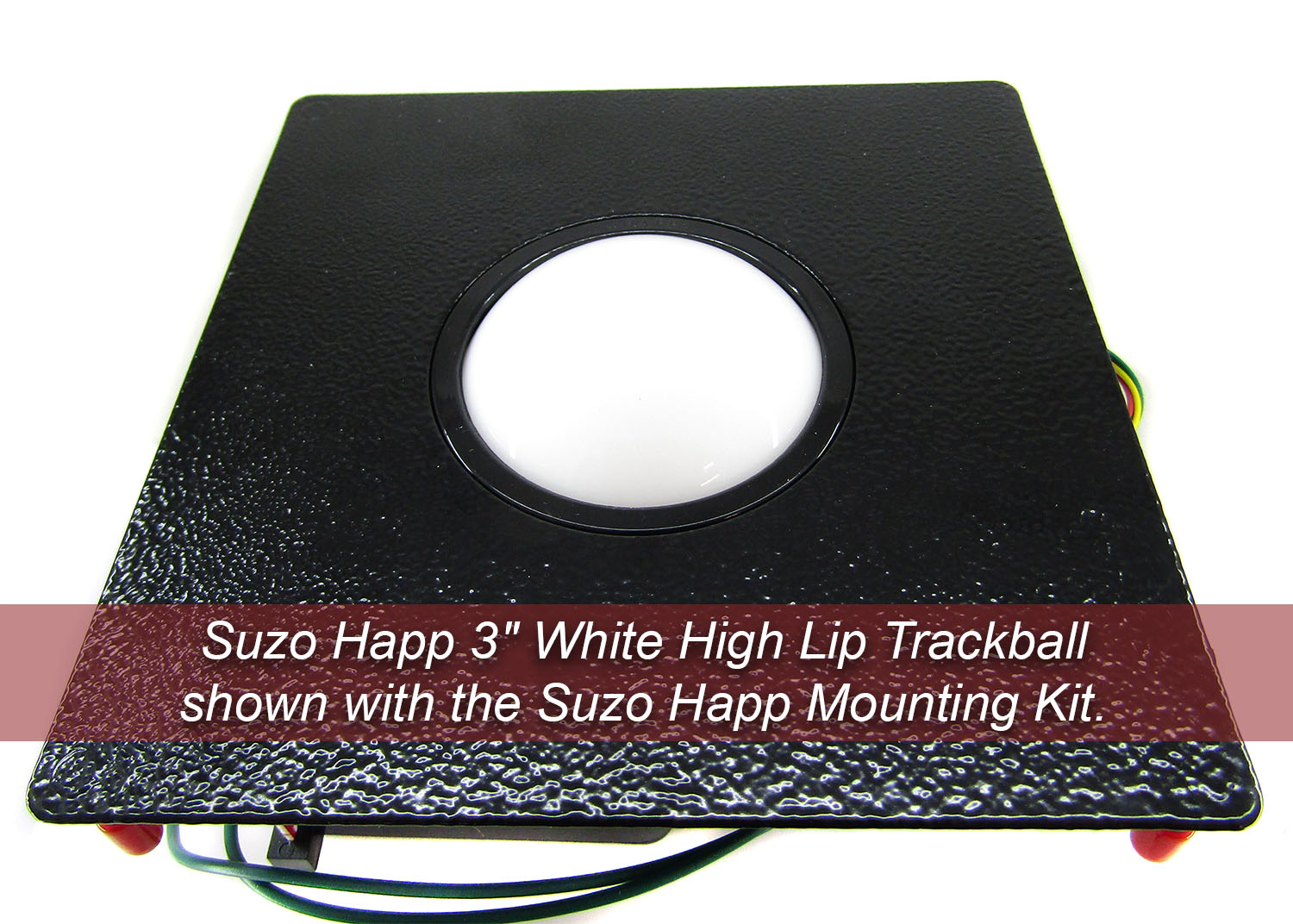 Happ 3" White High Lip Trackball Assembly Tested 
