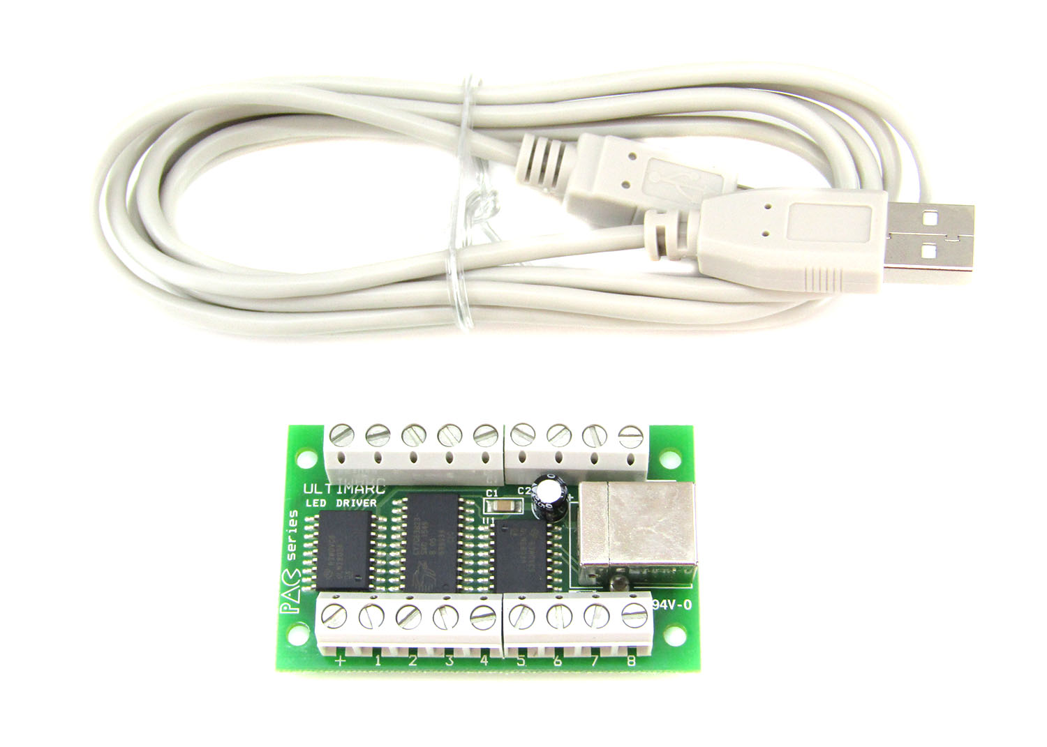 With USB Cable by Ultimarc GREAT FOR MAME NEW PacDrive USB driver board 